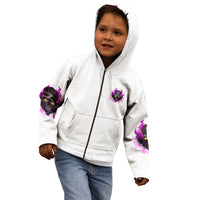 Walk Away Fire Eyes Skull Kid Hoodie - Wonder Print Shop