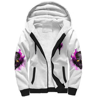 Walk Away Fire Eyes Skull Sherpa Hoodie - Wonder Print Shop