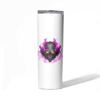 Walk Away Fire Eyes Skull Skinny Tumbler - Wonder Print Shop