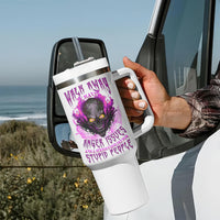 Walk Away Fire Eyes Skull Tumbler With Handle - Wonder Print Shop