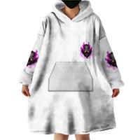 Walk Away Fire Eyes Skull Wearable Blanket Hoodie - Wonder Print Shop