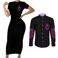 My Give A F Is Broken Couples Matching Short Sleeve Bodycon Dress and Long Sleeve Button Shirt - Wonder Print Shop