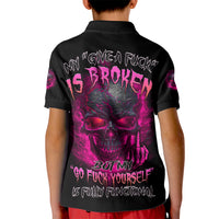 My Give A F Is Broken Kid Polo Shirt - Wonder Print Shop