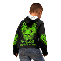 I'm Never Alone Skull Demon Kid Hoodie - Wonder Print Shop