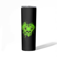 I'm Never Alone Skull Demon Skinny Tumbler - Wonder Print Shop