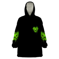 I'm Never Alone Skull Demon Wearable Blanket Hoodie - Wonder Print Shop
