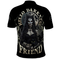 Hello Darkness My Old Friend Halloween Witch Polo Shirt - Wonder Print Shop
