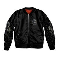 Hello Darkness My Old Friend Halloween Witch Sleeve Zip Bomber Jacket - Wonder Print Shop