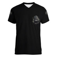 Hello Darkness My Old Friend Halloween Witch Women V Neck T Shirt - Wonder Print Shop