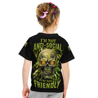 I'm Not Anti-social Mad Skull Kid T Shirt - Wonder Print Shop