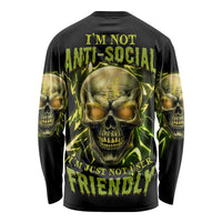 I'm Not Anti-social Mad Skull Long Sleeve Shirt - Wonder Print Shop
