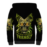 I'm Not Anti-social Mad Skull Sherpa Hoodie - Wonder Print Shop