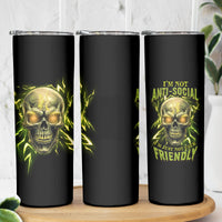 I'm Not Anti-social Mad Skull Skinny Tumbler - Wonder Print Shop