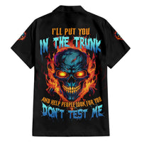 I'll Put You In The Trunk Family Matching Short Sleeve Bodycon Dress and Hawaiian Shirt - Wonder Print Shop