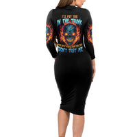 I'll Put You In The Trunk Long Sleeve Bodycon Dress - Wonder Print Shop