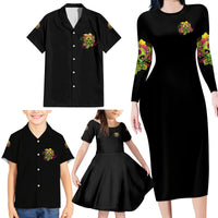 I'm A B With A Low Bullshit Tolerance Don't Try Me Family Matching Long Sleeve Bodycon Dress and Hawaiian Shirt - Wonder Print Shop