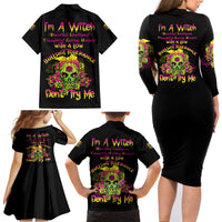 I'm A B With A Low Bullshit Tolerance Don't Try Me Family Matching Long Sleeve Bodycon Dress and Hawaiian Shirt - Wonder Print Shop