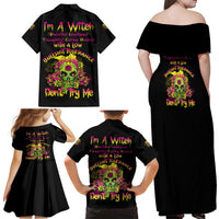 I'm A B With A Low Bullshit Tolerance Don't Try Me Family Matching Off Shoulder Maxi Dress and Hawaiian Shirt - Wonder Print Shop