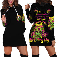 I'm A B With A Low Bullshit Tolerance Don't Try Me Hoodie Dress - Wonder Print Shop