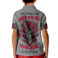 Your Demons Hide Under Your Bed Kid Polo Shirt - Wonder Print Shop