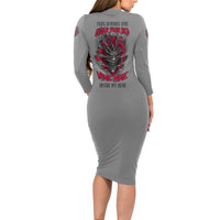 Your Demons Hide Under Your Bed Long Sleeve Bodycon Dress - Wonder Print Shop