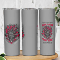 Your Demons Hide Under Your Bed Skinny Tumbler - Wonder Print Shop