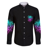 Once I Get An Attitude Reaper Family Matching Off Shoulder Long Sleeve Dress and Hawaiian Shirt - Wonder Print Shop