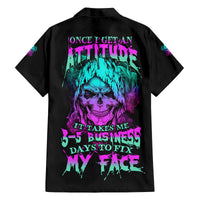 Once I Get An Attitude Reaper Family Matching Off Shoulder Short Dress and Hawaiian Shirt - Wonder Print Shop