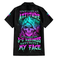 Once I Get An Attitude Reaper Family Matching Short Sleeve Bodycon Dress and Hawaiian Shirt - Wonder Print Shop