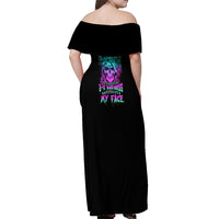 Once I Get An Attitude Reaper Off Shoulder Maxi Dress - Wonder Print Shop