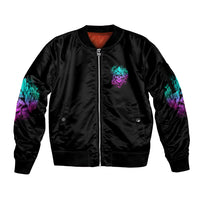 Once I Get An Attitude Reaper Sleeve Zip Bomber Jacket - Wonder Print Shop