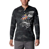 Custom American Flag Billiards Button Sweatshirt with 8-Ball Wings and Camo Background - Wonder Print Shop