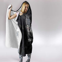 Custom American Flag Billiards Hooded Blanket with 8-Ball Wings and Camo Background - Wonder Print Shop