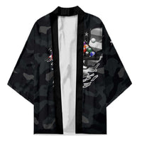 Custom American Flag Billiards Kimono with 8-Ball Wings and Camo Background - Wonder Print Shop