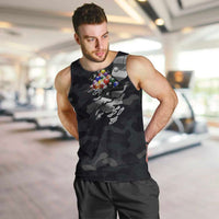 Custom American Flag Billiards Men Tank Top with 8-Ball Wings and Camo Background - Wonder Print Shop