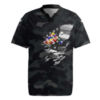 Custom American Flag Billiards Rugby Jersey with 8-Ball Wings and Camo Background - Wonder Print Shop