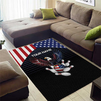 Custom Patriotic Bowling Area Rug with Bald Eagle, American Flag Bowling Ball - Wonder Print Shop