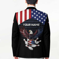 Custom Patriotic Bowling Blazer with Bald Eagle, American Flag Bowling Ball - Wonder Print Shop