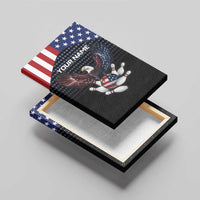 Custom Patriotic Bowling Canvas Wall Art with Bald Eagle, American Flag Bowling Ball - Wonder Print Shop