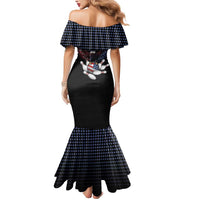 Custom Patriotic Bowling Mermaid Dress with Bald Eagle, American Flag Bowling Ball - Wonder Print Shop