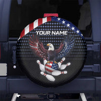 Custom Patriotic Bowling Spare Tire Cover with Bald Eagle, American Flag Bowling Ball - Wonder Print Shop