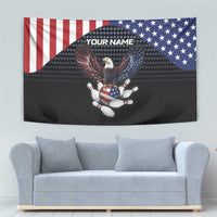 Custom Patriotic Bowling Tapestry with Bald Eagle, American Flag Bowling Ball - Wonder Print Shop