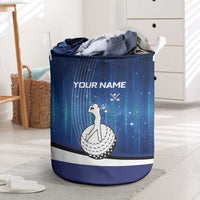 Custom Galaxy Golf Laundry Basket with Golfer Silhouette, Golf Ball Design - Wonder Print Shop