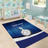 Custom Galaxy Golf Area Rug with Golfer Silhouette, Golf Ball Design - Wonder Print Shop