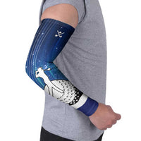 Custom Galaxy Golf Arm Sleeves with Golfer Silhouette, Golf Ball Design - Wonder Print Shop