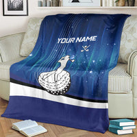 Custom Galaxy Golf Blanket with Golfer Silhouette, Golf Ball Design - Wonder Print Shop