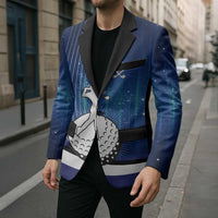 Custom Galaxy Golf Blazer with Golfer Silhouette, Golf Ball Design - Wonder Print Shop