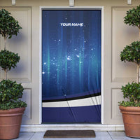 Custom Galaxy Golf Door Cover with Golfer Silhouette, Golf Ball Design - Wonder Print Shop