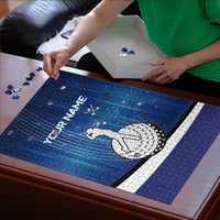 Custom Galaxy Golf Puzzle with Golfer Silhouette, Golf Ball Design - Wonder Print Shop