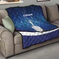 Custom Galaxy Golf Quilt with Golfer Silhouette, Golf Ball Design - Wonder Print Shop